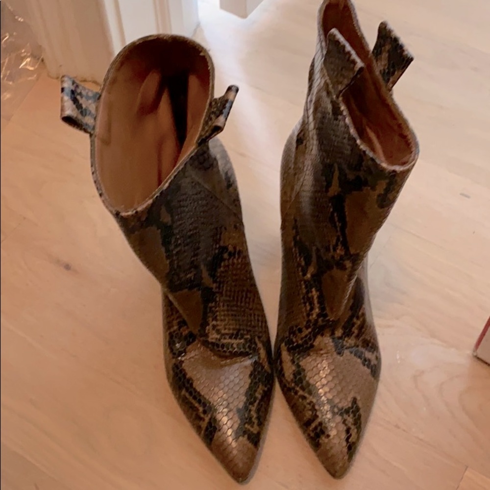 Paris Texas python ankle bootie 38.5 - Picture 2 of 9